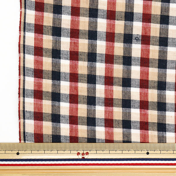 [Quantity starting from 5] Fabric "Year dye check INCHEPL-10NVR"