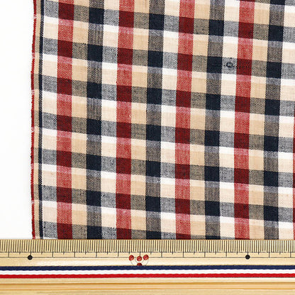 [Quantity starting from 5] Fabric "Year dye check INCHEPL-10NVR"