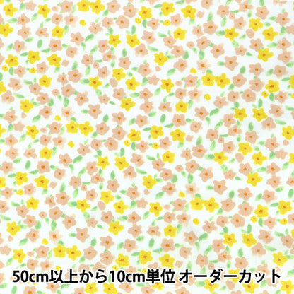 [Quantity starting from 5] Fabric "60 Lawn Print Floral Ivory 60LA25-PB-IV" 【Yuzawayaoriginal】