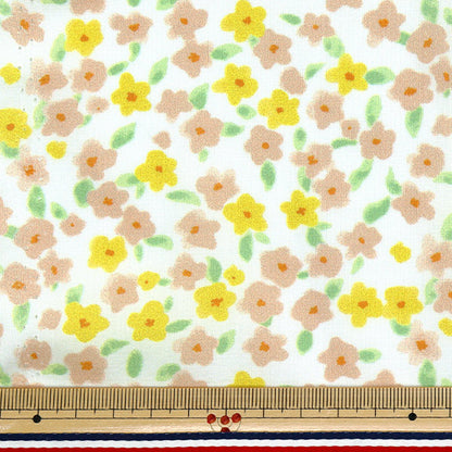 [Quantity starting from 5] Fabric "60 Lawn Print Floral Ivory 60LA25-PB-IV" 【Yuzawayaoriginal】