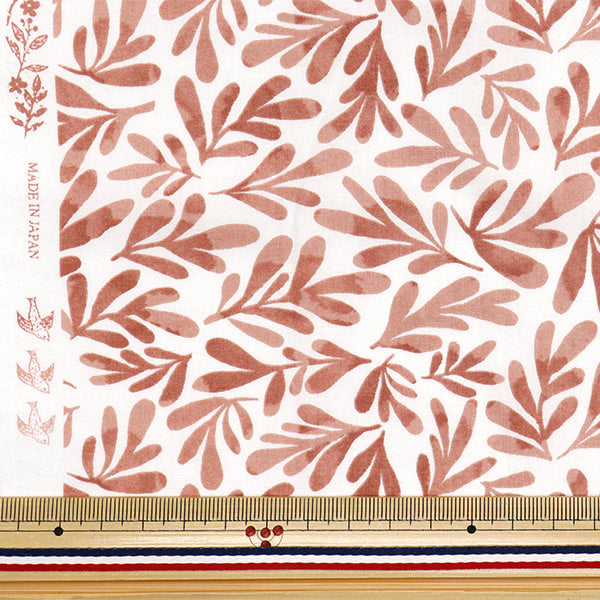 [Quantity starting from 5] Fabric "60 Loan Soft Texture Processing Friendly Leaf Pink 60LA-FL-PK"