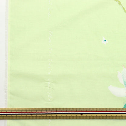 [Quantity starting from 5] Fabric "New morning Cotton Silk Yellow Green EGX-11001-1E" KOKKA