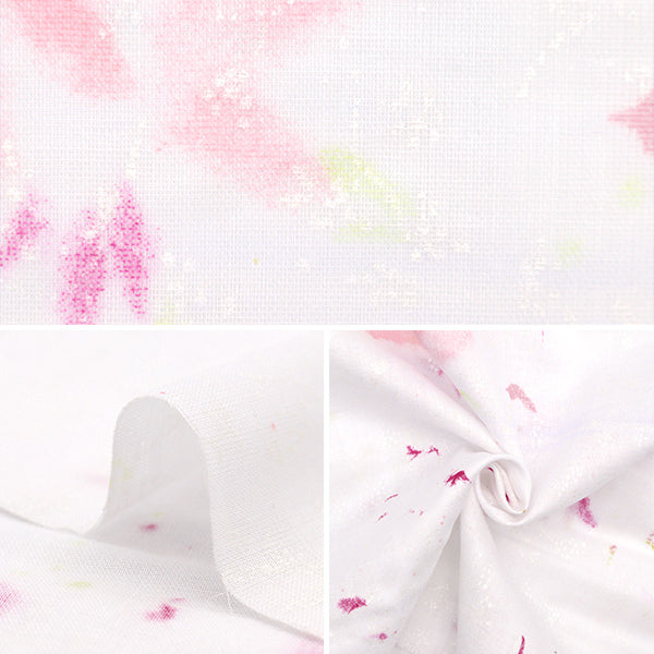 [Quantity starting from 5] Fabric "Naiiro" double gauze Flower Bloom & Bear Fruit EGX-11250-1A" KOKKA