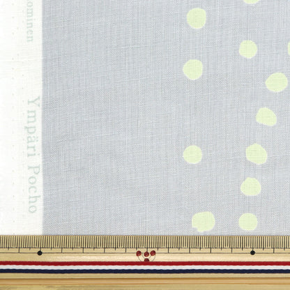 [Quantity starting from 5] Fabric "Naniiro Linen Thick Circle Pocho Cat Willow EGX-11211-1A" KOKKA