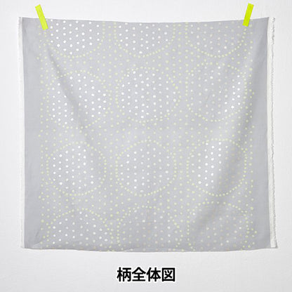 [Quantity starting from 5] Fabric "Naniiro Linen Thick Circle Pocho Cat Willow EGX-11211-1A" KOKKA
