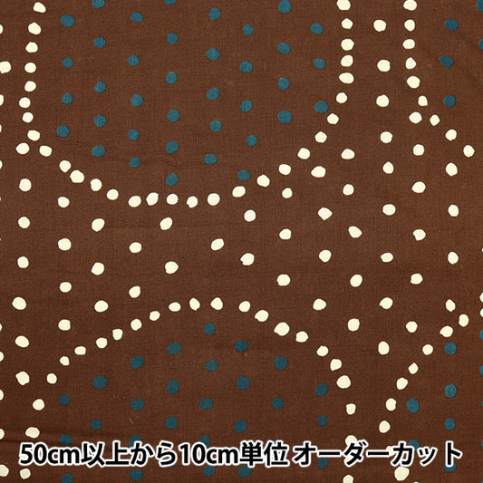 [Quantity starting from 5] Fabric "Naniiro Linen Thick Circle Pocho Me EGX-11211-1C" KOKKA