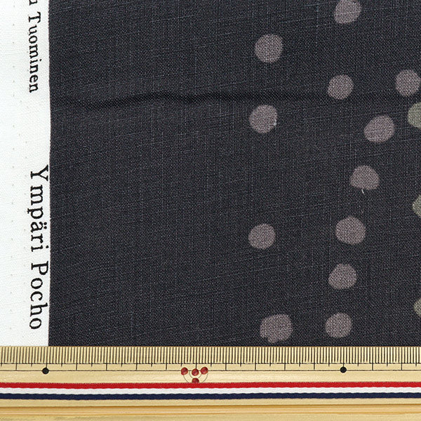 [Quantity starting from 5] Fabric "Naniiro Linen Thick Circle Pocho Small Stone EGX-11211-1D" KOKKA