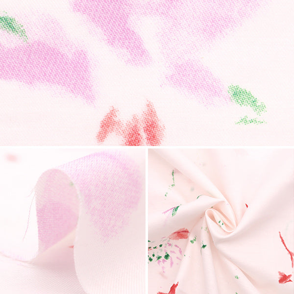 [Quantity starting from 5] Fabric "Cotton Silk Flowers Bloom EGX-11260-1A" KOKKA