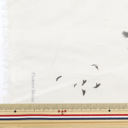 [Quantity starting from 5] Fabric "Cotton Silk Flowers Bloom EGX-11260-1B" KOKKA