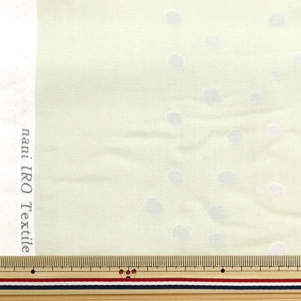 [Quantity starting from 5] Fabric "Naniiro Organic"double gauze Circle Pocho Hatsugusa EGX-11210-1C" KOKKA
