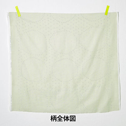 [Quantity starting from 5] Fabric "Naniiro Organic"double gauze Circle Pocho Hatsugusa EGX-11210-1C" KOKKA