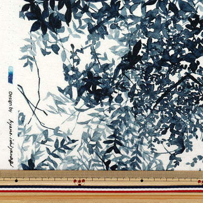 [数量从5开始] 织物 "YUI棉花亚麻指南针喷墨对比EGXA-6427-1A" KOKKA