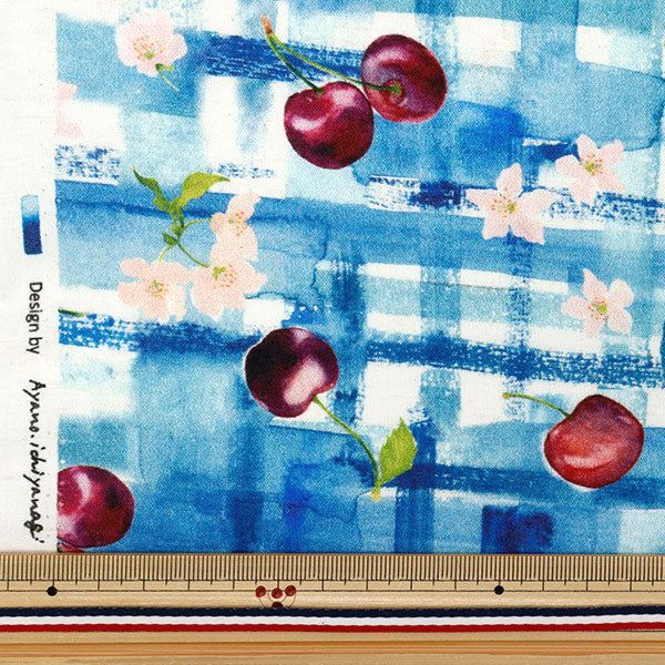 [Quantity starting from 5] Fabric "yui cotton linen compass inkjet Prunus serotina EGXA-6428-1A" KOKKA