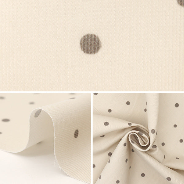 [From quantity 5] Fabric "21W Corduroy Print Dot Beige AP45801-1A"