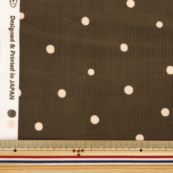 [From quantity 5] Fabric "21W Corduroy Print Dot Brown AP45801-1D"
