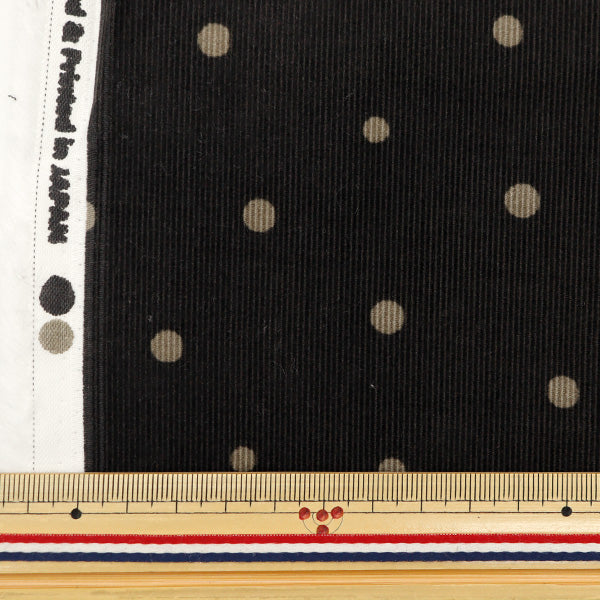 [From quantity 5] Fabric "21W Corduroy Print Dot Black AP45801-1E"