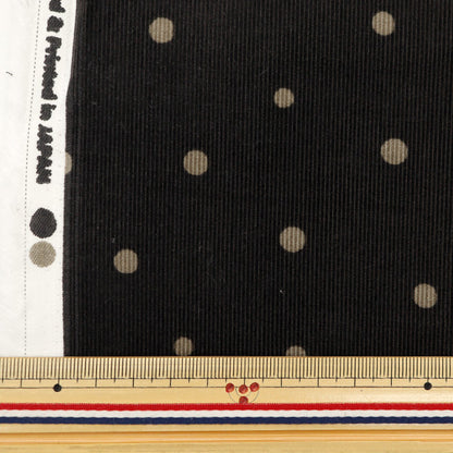 [From quantity 5] Fabric "21W Corduroy Print Dot Black AP45801-1E"