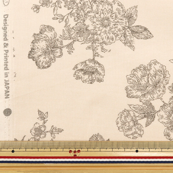 [From quantity 5] Fabric "21W Corduroy Print Flower Pattern beige ap45801-2A"