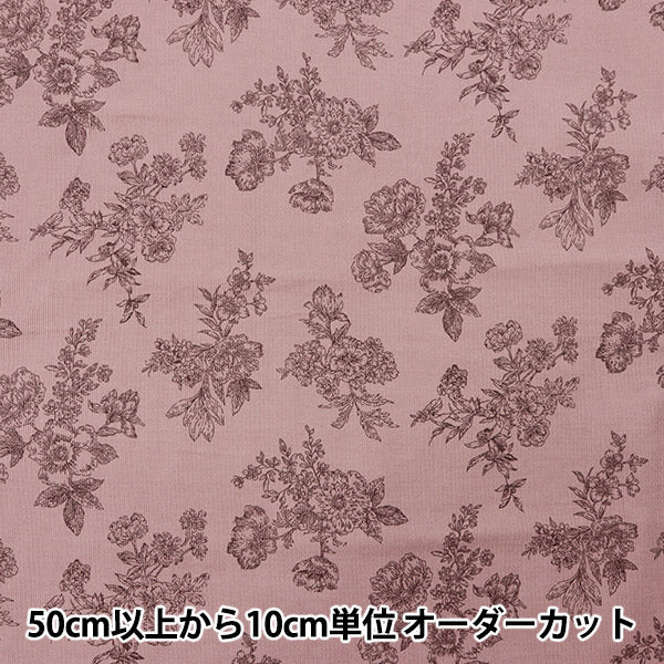 [From quantity 5] Fabric "21W Corduro Print Flower Pattern Pink AP45801-2C"