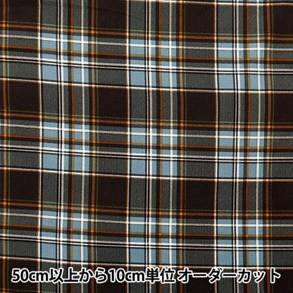 [From quantity 5] Fabric "21W Corduroy Print Check Blue AP45801-3D"