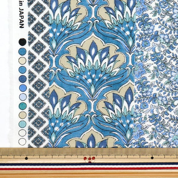 [Quantity starting from 5] Fabric "Silky-Like Cotton Stripe Saxophone SP5000-4A"