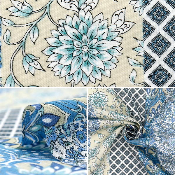 [Quantity starting from 5] Fabric "Silky-Like Cotton Stripe Saxophone SP5000-4A"