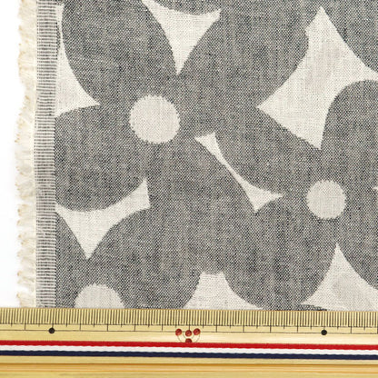 [Quantity starting from 5] Fabric "Suhakon cloth double weaveJacquard Mugwort Gray UP5956-A" COTTON KOBAYASHI
