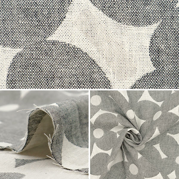 [Quantity starting from 5] Fabric "Suhakon cloth double weaveJacquard Mugwort Gray UP5956-A" COTTON KOBAYASHI