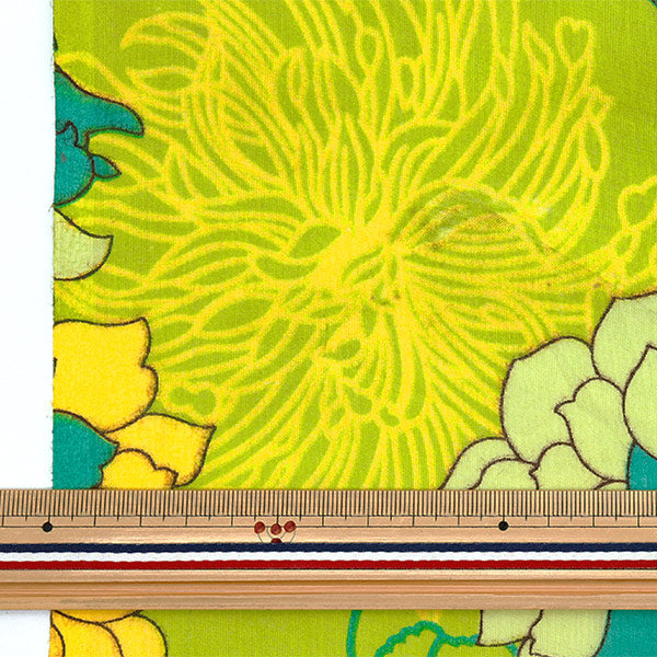 [Quantity starting from 5] Fabric "Indian Boil Print Oriental Flower 2650106-GN"