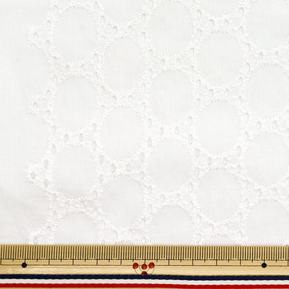 [Quantity starting from 5] Fabric "Cotton All Over Lace Off-White RAM-LACE-21"