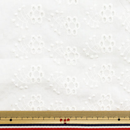 [Quantity starting from 5] Fabric "Cotton All Over Lace Off-White RAM-LACE-22"