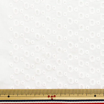 [Quantity starting from 5] Fabric "Cotton All Over Lace Off-White RAM-LACE-24"