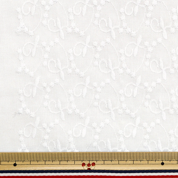 [Quantity starting from 5] Fabric "Cotton All Over Lace Off-White RAM-LACE-25"