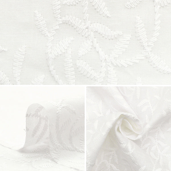 [Quantity starting from 5] Fabric "Cotton All Over Lace Off-White RAM-LACE-26"