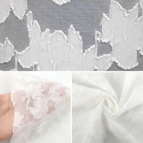 [Quantity starting from 5] Fabric "cutJacquard Botanical Off-White CJAC-BOT-WH"