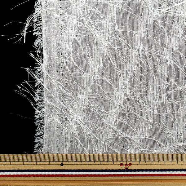 [Quantity starting from 5] Fabric "cutJacquard Glitter White CJAC-LAM-WH"