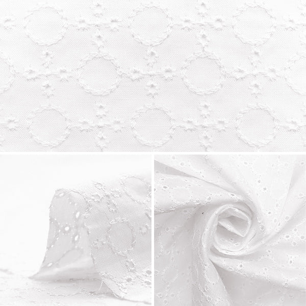 [Quantity starting from 5] Fabric "Domestic cotton lace, white 2041025-1"