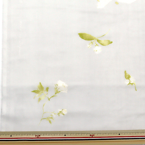 [Quantity starting from 5] Fabric 『double gauze(Double Gauze) New morning I White EGX-11000-1B" KOKKA