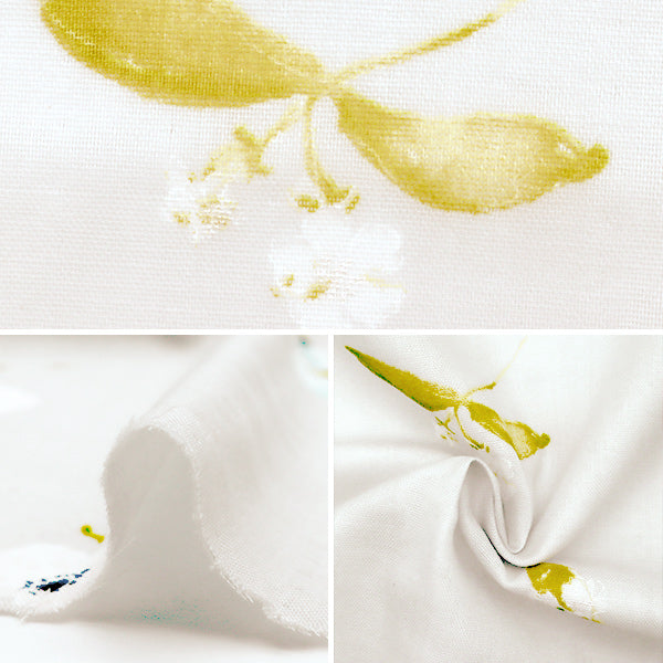 [Quantity starting from 5] Fabric 『double gauze(Double Gauze) New morning I White EGX-11000-1B" KOKKA