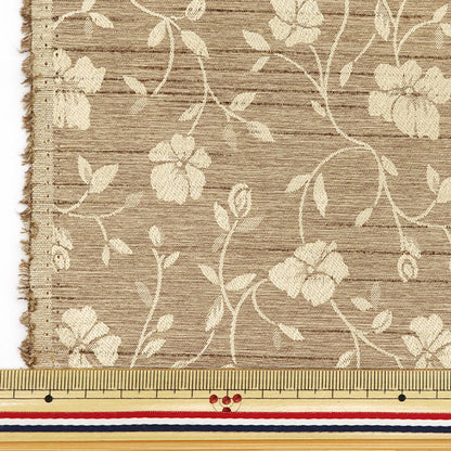 [Quantity starting from 5] Fabric 『ShantungJacquard Brown 203112-2"