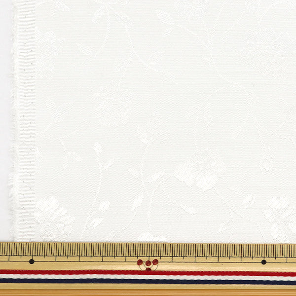 [Quantity starting from 5] Fabric 『ShantungJacquard White 203112-1"