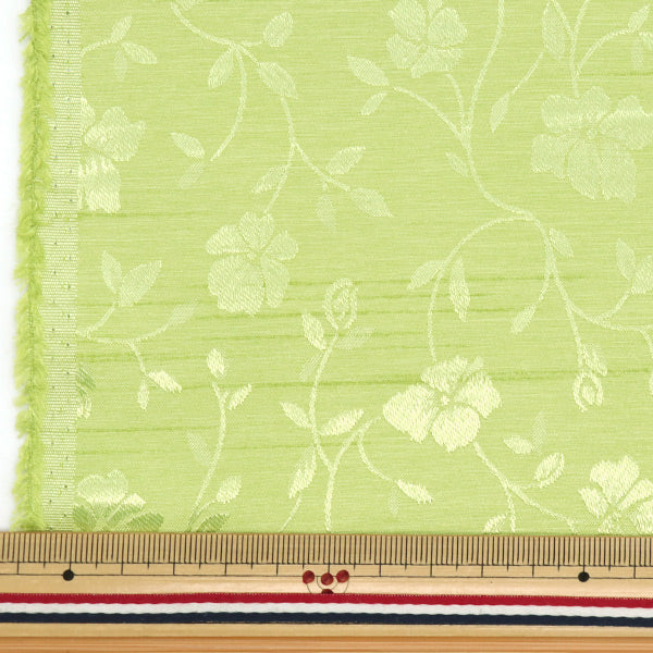 [Quantity starting from 5] Fabric 『ShantungJacquard Light Green 203112-14"
