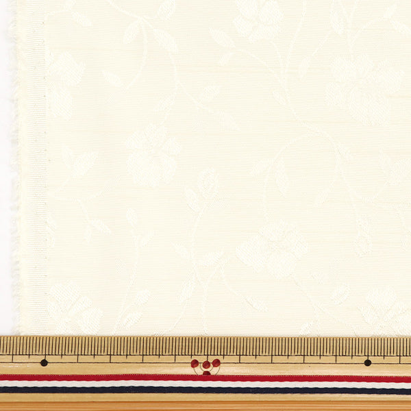 [Quantity starting from 5] Fabric 『ShantungJacquard Off-white 203112-18"
