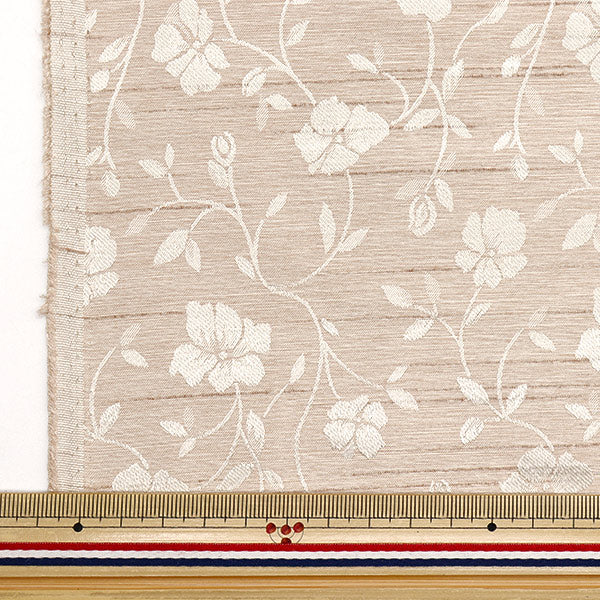 [Quantity starting from 5] Fabric 『ShantungJacquard Beige 203112-10"