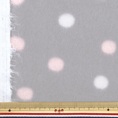[From quantity 5] Fabric "Double-sided brushed free sprint antipering dot soft gray KA24-2T-SGL"