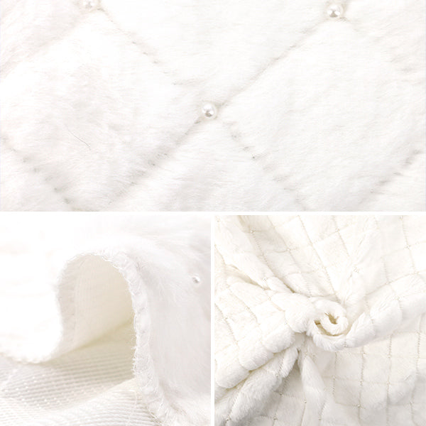 织物 『兔珍珠毛』 剪布 大约。 65cm x 100cm 白色 C-HSPF-WH"