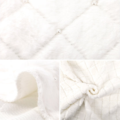 织物 『兔珍珠毛』 剪布 大约。 65cm x 100cm 白色 C-HSPF-WH"