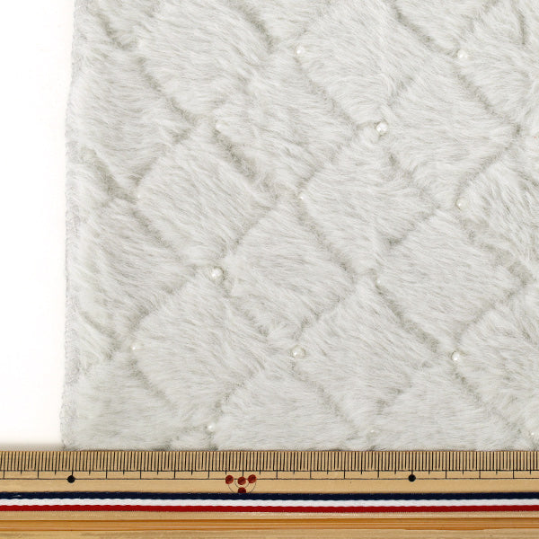 织物 『兔珍珠毛』 剪布 大约。 65cm x 100cm 浅灰色 C-HSPF-LGY"