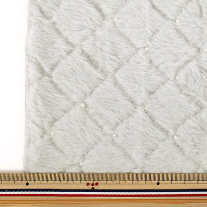 织物 『兔珍珠毛』 剪布 大约。 65cm x 100cm 浅灰色 C-HSPF-LGY"