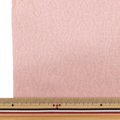 [Quantity starting from 5] Fabric "Heart Knit Pink OKBF-47"